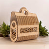 WOOD PURSE, VINTAGE STYLE HANDMADE WOOD PURSE, LASER CUT WOOD PURSE, WOODEN CLUTCH