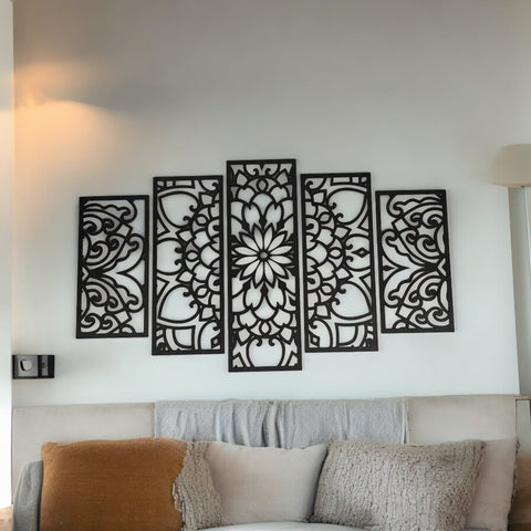5 Pcs. Set Mandala Wall Decor Frame , home and office decor, wall art - tree-casa