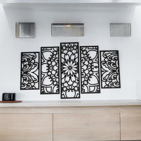 5 Pcs. Set Mandala Wall Decor Frame , home and office decor, wall art - tree-casa