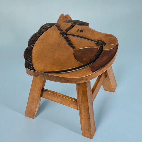 Horse Style Wooden Kid's Baby Stool - tree-casa