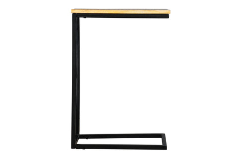 Solid Wood Set of 2 Wrought Iron Side Table - tree-casa