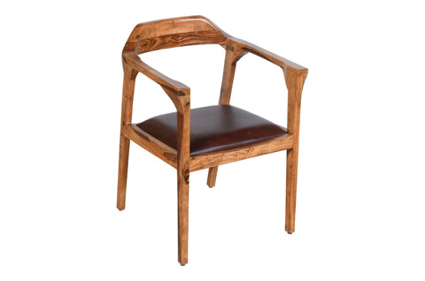 Tulum Natural Brown Solid Wood Chair - tree-casa