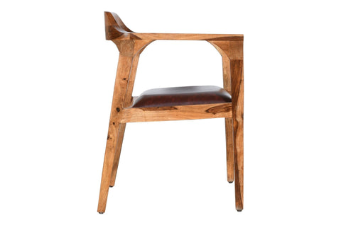 Tulum Natural Brown Solid Wood Chair - tree-casa
