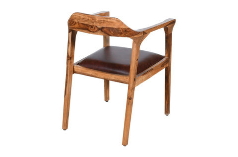 Tulum Natural Brown Solid Wood Chair - tree-casa