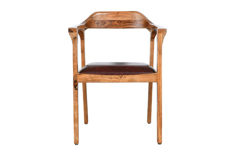 Tulum Natural Brown Solid Wood Chair - tree-casa