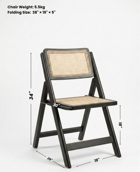 Urban Folding Chair - Charcoal Espresso - tree-casa